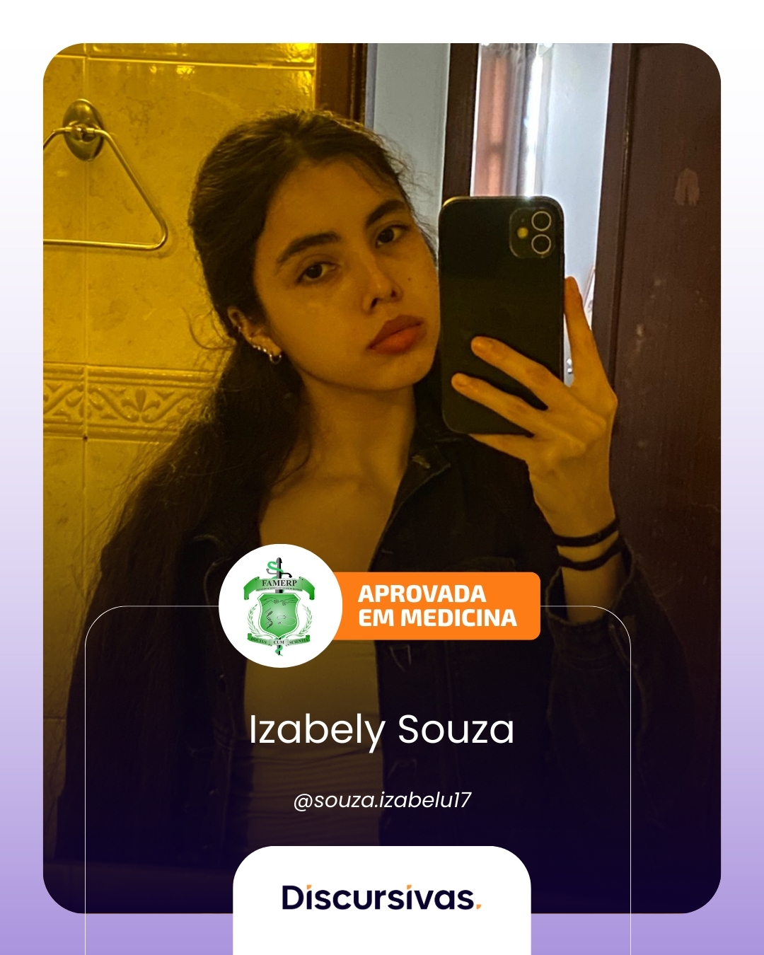 Izabely Souza, aprovada em Medicina