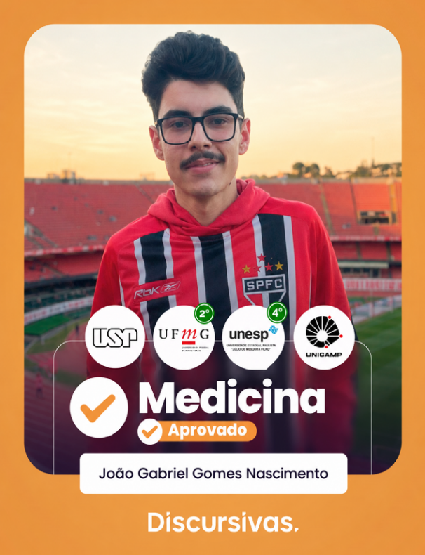 João Gabriel Gomes Nascimento, aprovado em Medicina na USP