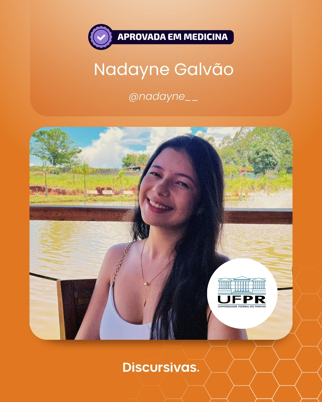 Nadayne Galvão, aprovada em Medicina na UFPR